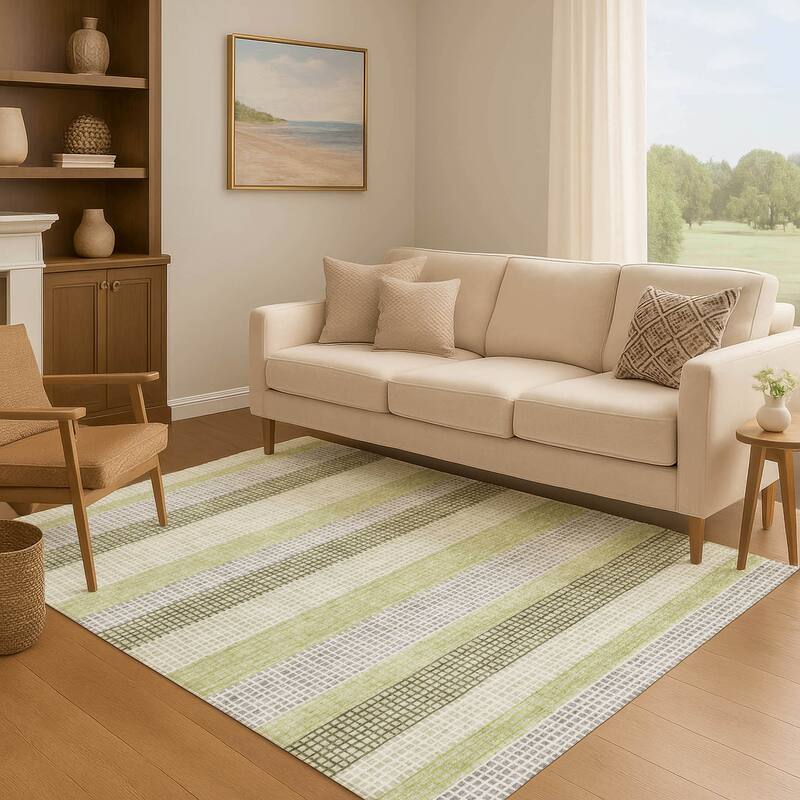 Premium Washable Super Soft Modern Stripe Mayfield Rug