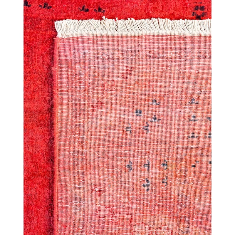 Fine Vibrance, One-of-a-Kind Hand-Knotted Runner Rug - Pink, 2' 7" x 7' 3" - 2' 7" x 7' 3"