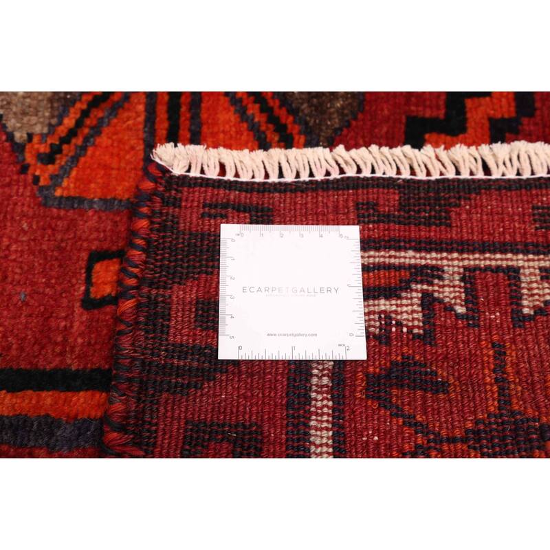 ECARPETGALLERY Hand-knotted Melis Vintage Dark Red Wool Rug - 6'0 x 7'4