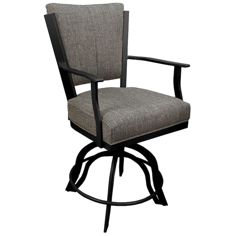 Montana Brown Swivel Tilt Metal 30" or Counter 26" Bar Stool - Grey - Counter Height