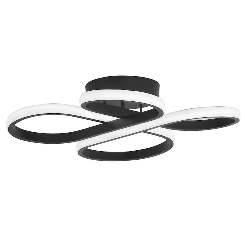 Modern 1-Light Concise Linear Design LED Flush Mount Lamp