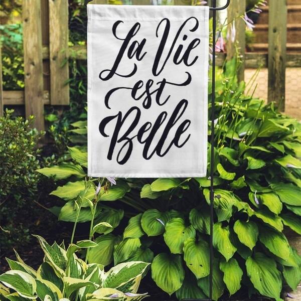 Shop French La Vie Est Belle Meaning Life Is Beautiful Garden Flag Decorative Flag House Banner 28x40 Inch On Sale Overstock