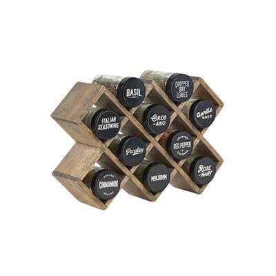 Kamenstein 10 Jar Criss Cross 2 in 1 Spice Organizer