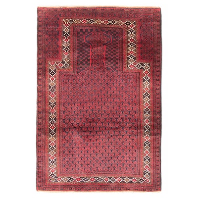 Teimani Burgundy Rug 2'11" x 4'5" - 2'11 x 4'5