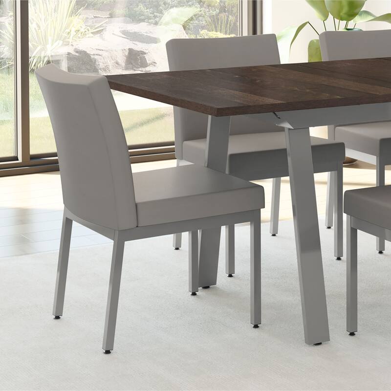 Amisco Perry Set of 2 Upholstered Dining Chairs with Metal Legs