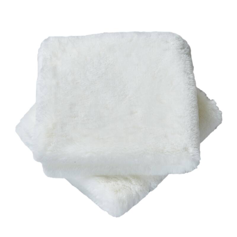 Serenta Heavy Fauxfur Pillow Shell 2 PC Set, NO INSERT