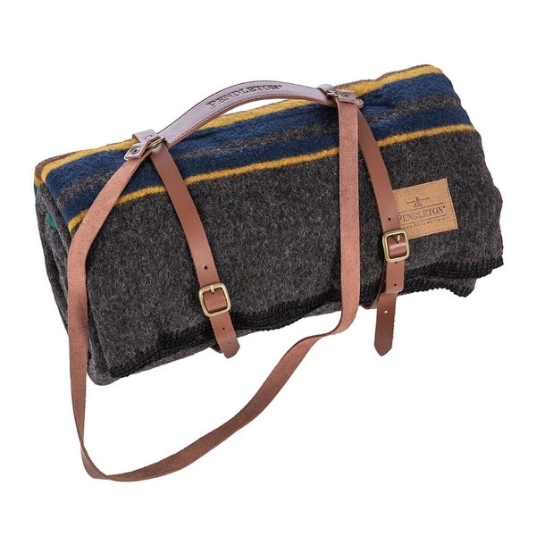 Pendleton Yakima Camp blanket with Leather Carrier Oxford On Sale Bed Bath & Beyond 35802027