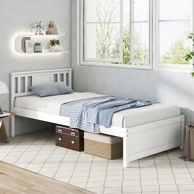 Gymax Twin / Queen / Full Size Bed Frame w/ Headboard Wood Slat