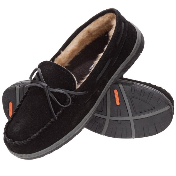 rockport men's slippers lined moccasins