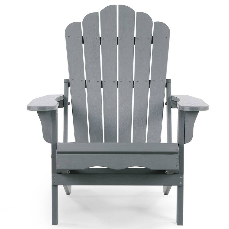 Haven Folding Poly Resin Plastic Adirondack Chair