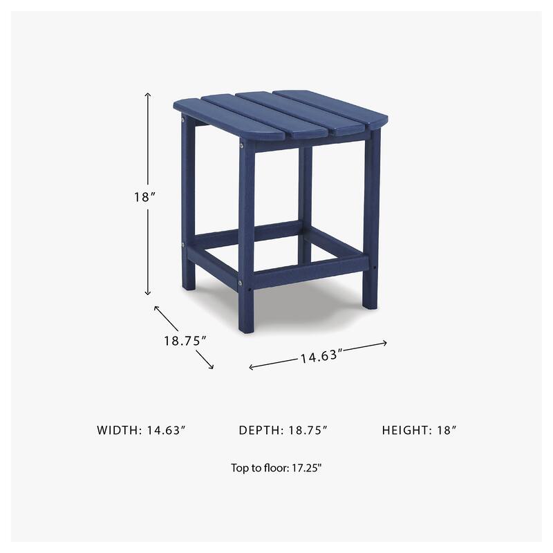 Signature Design by Ashley Sundown Treasure Outdoor Poly All Weather Rectangular End Table