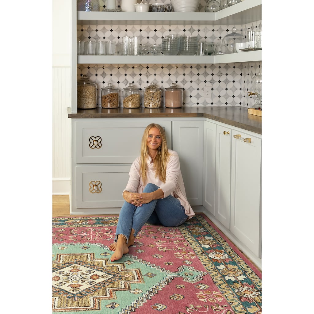 Charlotte Collection Pink Hand Tufted Indoor Area Rug