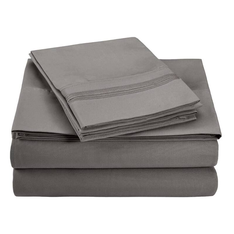 Superior Embroidered Microfiber Deep Pocket Bed Sheet Set