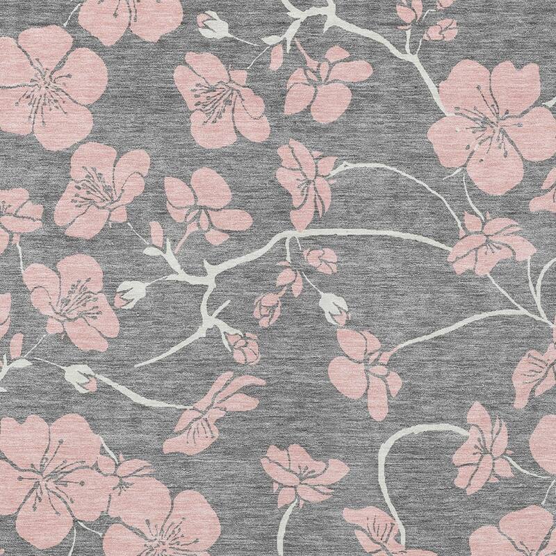 HomeRoots Floral Transitional Rectangle Outdoor Rug