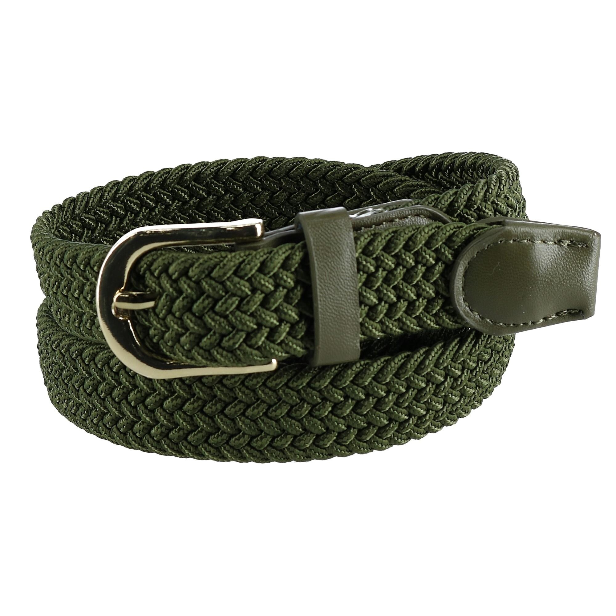 women's braided elastic stretch belt