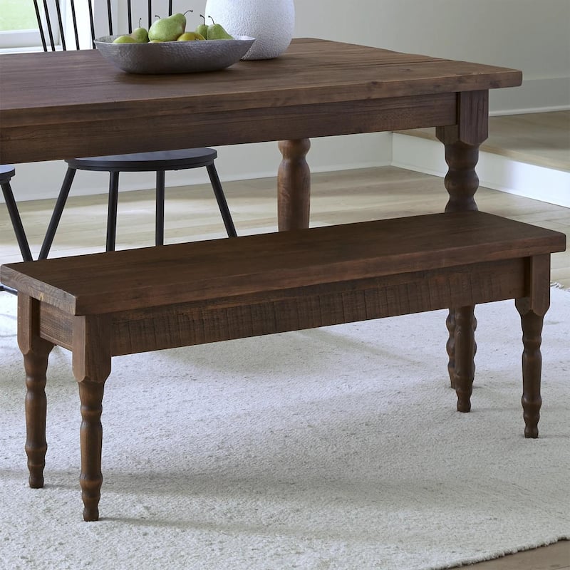 Grain Wood Furniture Valerie Solid Wood Dining Bench - Rustic Walnut
