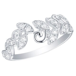 Prism Jewel Natural G-H//I1 Round Diamond Delicate Stackable Ring 10K Gold