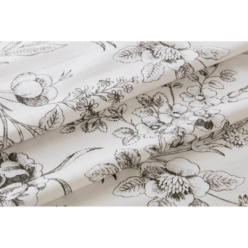 Laura Ashley Branch Toile Shower Curtain - Slub 160gsm