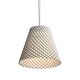 preview thumbnail 3 of 1, Golden Lighting Clarus 14in Integrated LED Pendant in White Sandstone Cement - Black