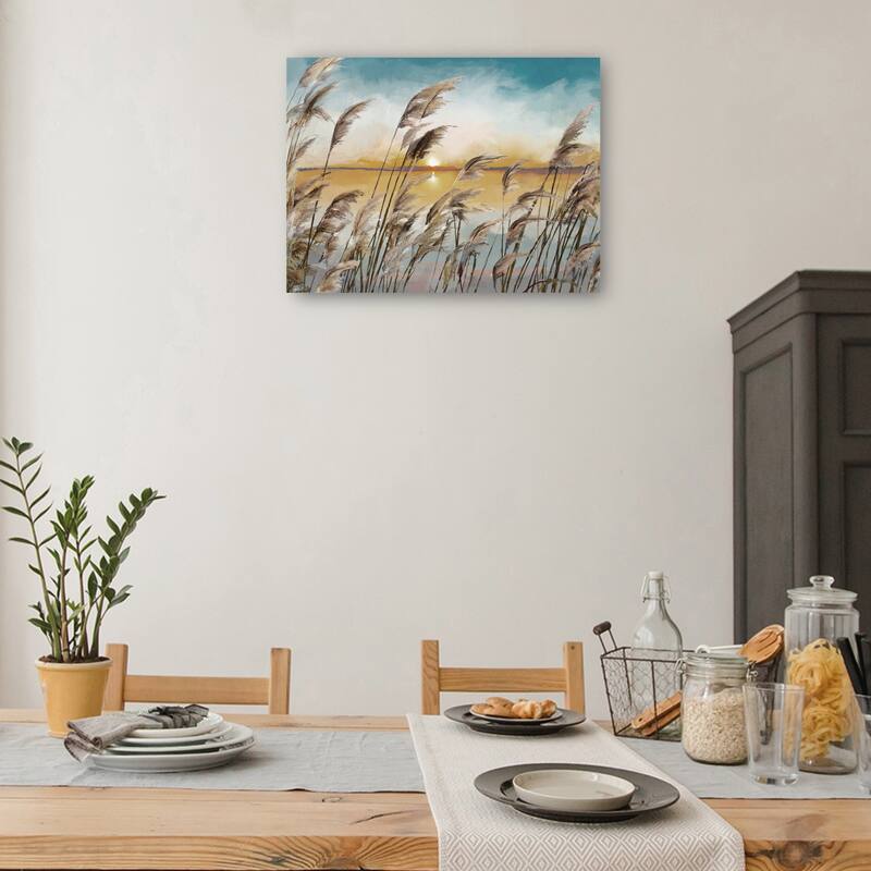 Morning Reeds Light By Studio Arts Canvas Art Print