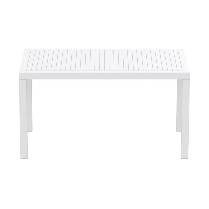 55" White Patio Rectangular Dining Table