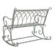 preview thumbnail 40 of 41, SAFAVIEH Ressi Victorian Scroll Iron Outdoor Rocking Bench. - 43 in. W x 33 in. D x 37 in. H
