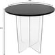 preview thumbnail 28 of 33, Valore Modern Wood Side End Table W Acrylic Base - Round Accent Center Coffee Table for Living Room Bedroom Home Office