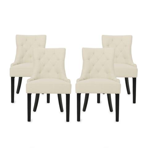 Hayden Modern Tufted Fabric Dining Chairs (Set of 4) by Christopher Knight Home