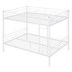 preview thumbnail 4 of 7, Full Over Full Metal Bunk Bed with Contemporary Iron Frame and Gridded Guardrails for Safe and Spacious Family Sleeping