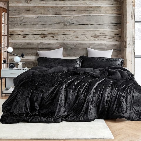 Velvet Crush - Coma Inducer® Oversized Comforter Set - Champagne Black