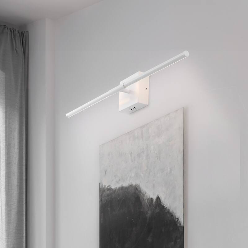 28" Dimmable Integrated LED Metal Wall Sconce, by JONATHAN Y