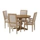 preview thumbnail 54 of 62, Mores Upholstered 5 Piece Circular Dining Set by Christopher Knight Home