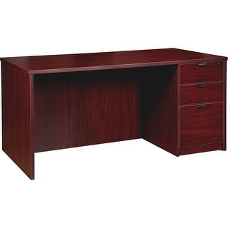 Lorell Prominence 2.0 Espresso-Pedestal Desk - 3-Drawer - Bed Bath ...