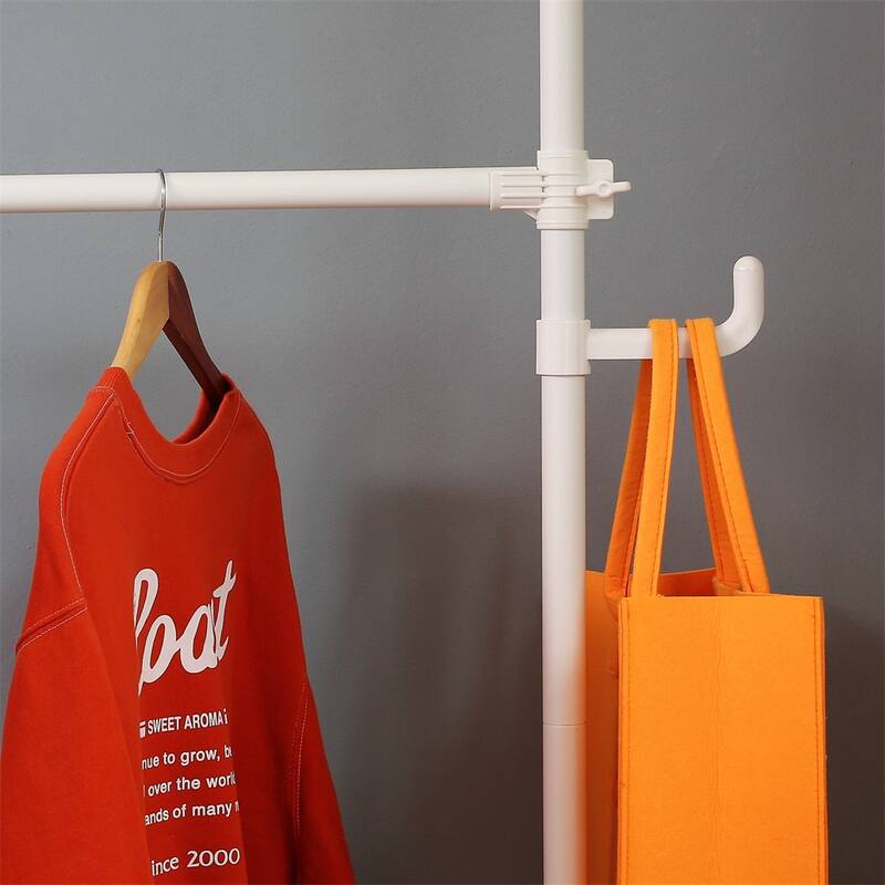 Telescopic Garment Rack,Heavy Duty Design Movable DIY By Hand