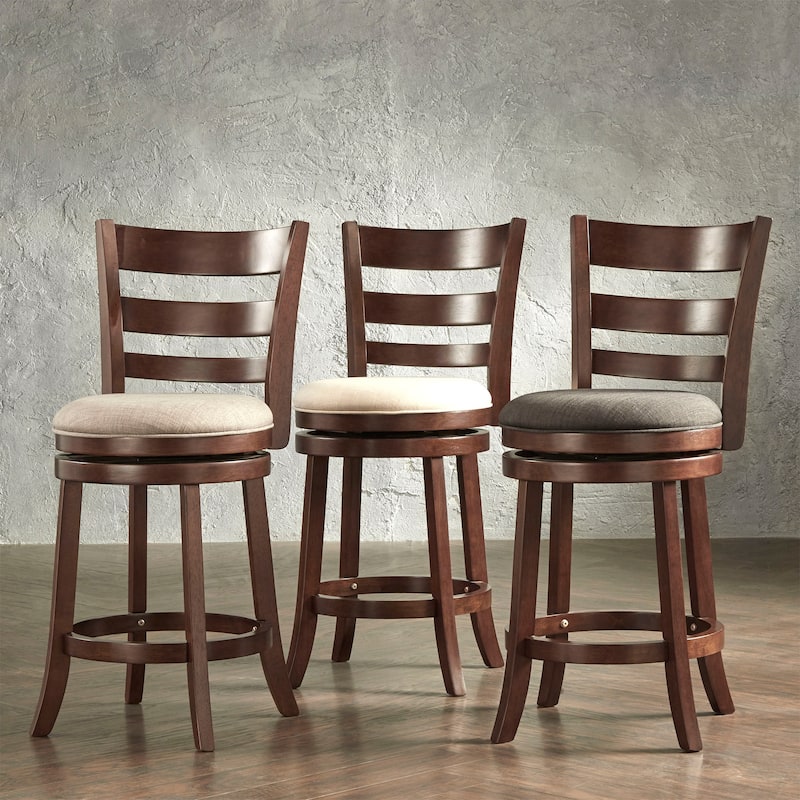 Verona Ladder Back Swivel Counter Height Stool by iNSPIRE Q Classic