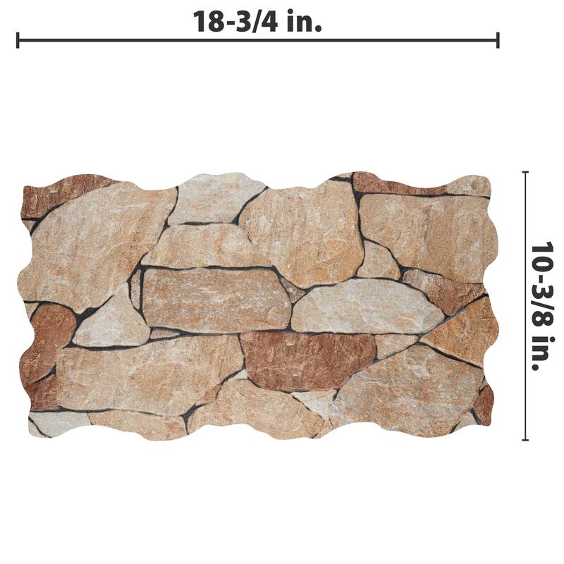 Merola Tile Masia Andorra Ocre 10-3/8" x 18-3/4" Ceramic Wall Tile
