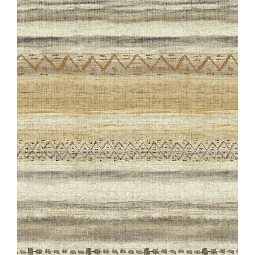 Seabrook Designs Trevino Tribal Stripes Unpasted Wallpaper