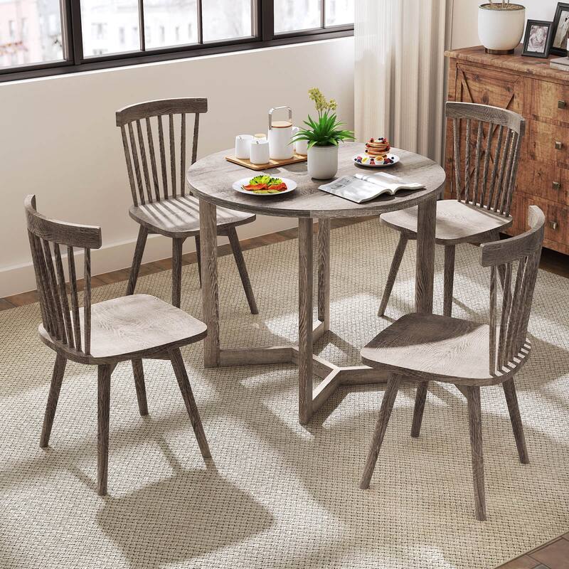 Costway 36 Inch Wood Dining Table for 2-4 People with Wing-shaped - See Details