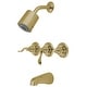 preview thumbnail 3 of 2, Kingston Brass NuWave French Tub and Shower Trim Package with 1.8 GPM Polished Brass
