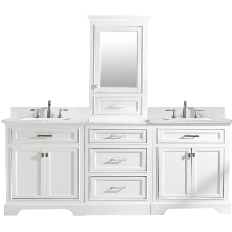 Milano 84" Double Sink Bathroom Vanity Modular Set