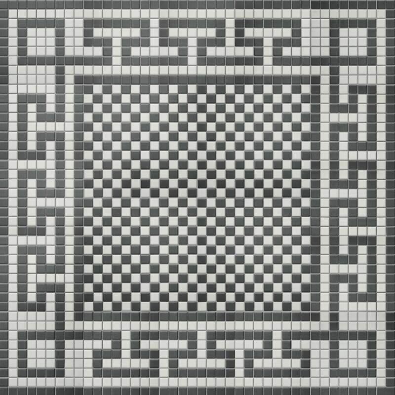 Merola Tile Gotham 1" Square Unglazed Black/White Checkerboard Porcelain Mosaic Floor & Wall Tile