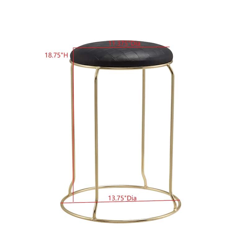Carmilla Collection Vinyl Upholstered Stools (Set of 4)