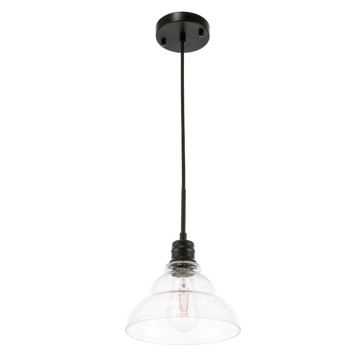 Caressa 8.5-Inch 1-Light Clear Seeded Glass