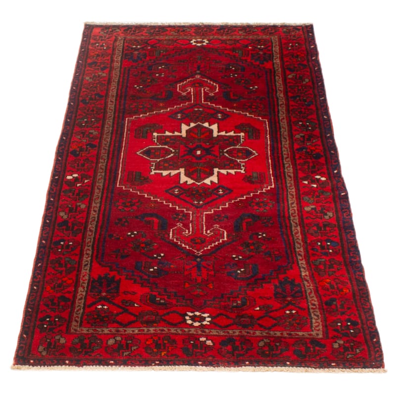 ECARPETGALLERY Hand-knotted Anadol Red Wool Rug - 3'7 x 7'0