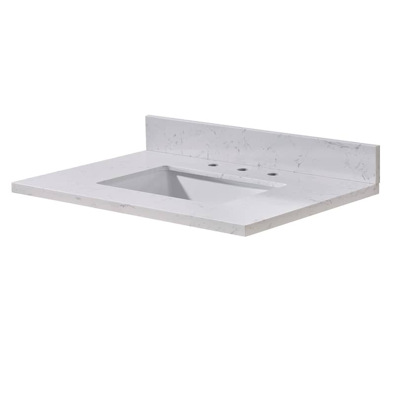 Altair Oderzo Bathroom Vanity Countertop in Aosta White Finish
