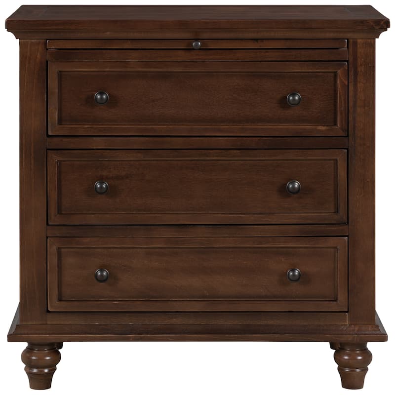 3-Drawer Storage Wood Cabinet