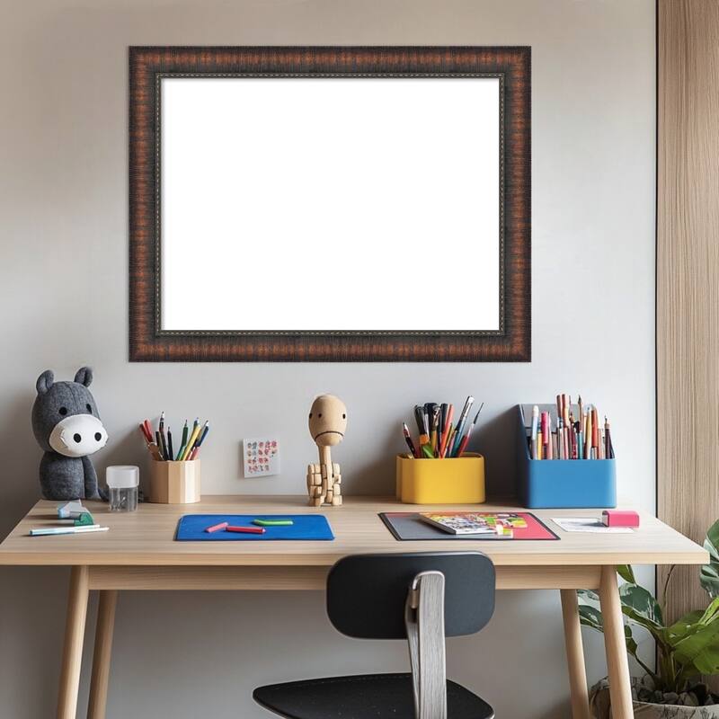 Amanti Art Caleb Brown Framed Dry Erase Magnetic Board