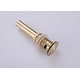 preview thumbnail 3 of 1, Brushed Gold Waterfall 3 Color LED Single Handle Bathroom Sink Faucet, Pop Up Brass Overflow Drain