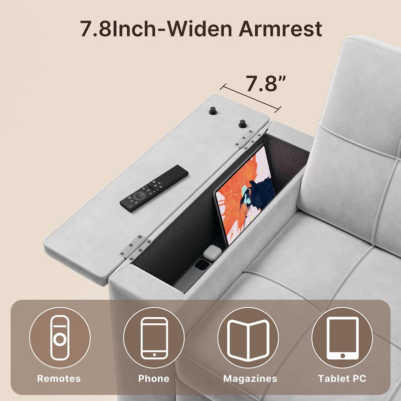 3 in 1 Convertible Sofa Bed Futon Couches with Reclining Backrest, Loveseat Sleeper Sofabed with Pull Out Couch