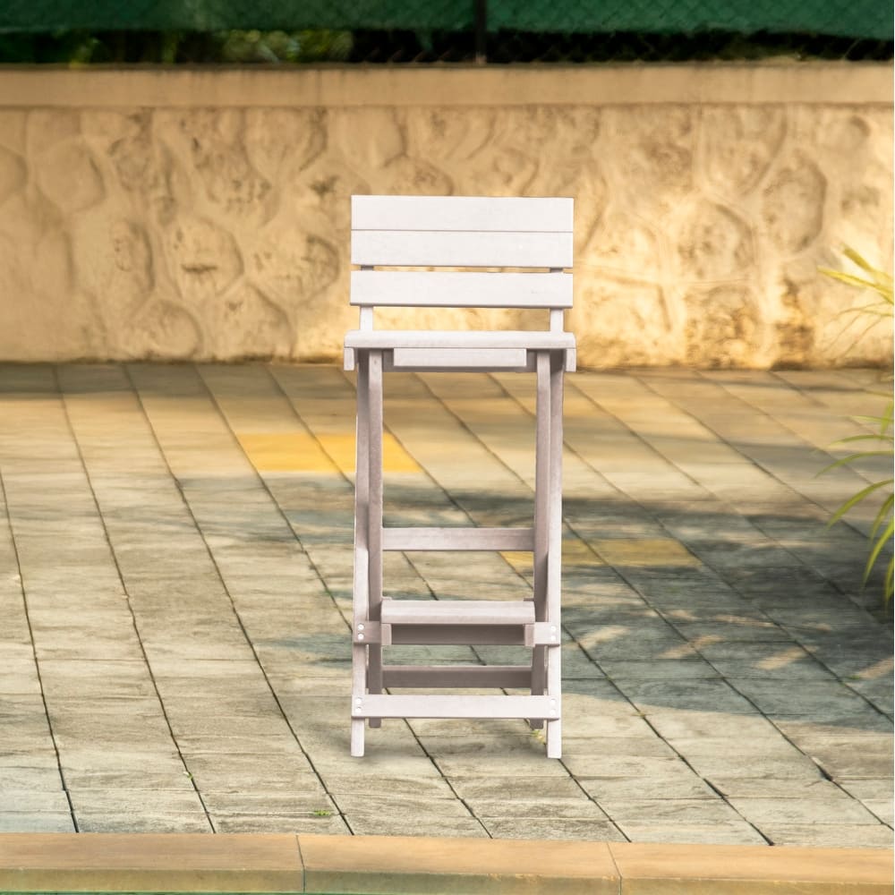 Harbor Point Fully Assembled All-Weather Recycled HDPE Outdoor Folding Bar Stool